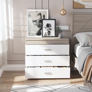 Sunvega Three Drawer Dresser with Superior Top in Black Wengue Finish