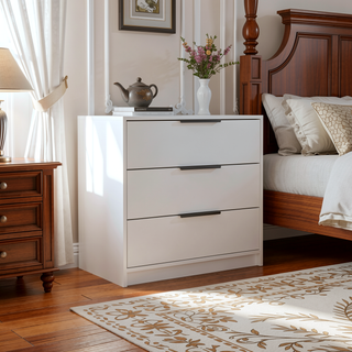 Sunvega Maryland Three Drawer Dresser with Superior Top in Black Wengue Pine Finish