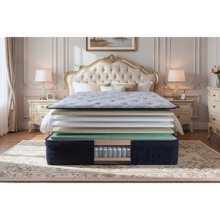 Sunvega Hybrid Plush Queen Mattress with Pocketed Coils and Cooling Fabric