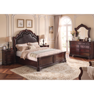 Sunvega Traditional Style End Table with Marble Top and Three Drawers