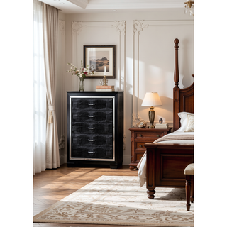 Sunvega Contemporary Silver Chest with Crocodile Texture Diamond Crust Handles