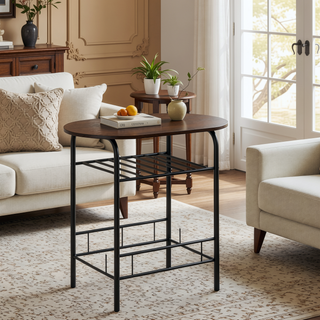 Sunvega 3-Piece Small Dining Table Set with Grey Laminate Top and Black Metal Chairs