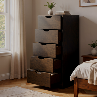 Sunvega Narrow Drawer Dresser with Pull-Out Mechanism and 5kg Drawer Capacity