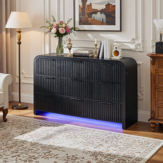 Sunvega Beverly Black and White Nightstand with Cooler Inserted and Speaker