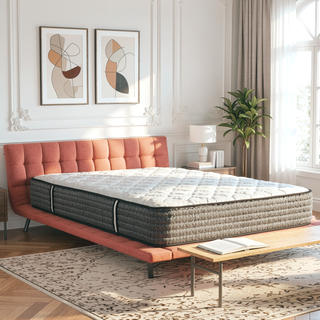Sunvega 12 Inch King Size Plush Gel Memory Foam Hybrid Pocket Coil Mattress