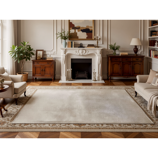 Sunvega Lucienne Beige Velvet Nightstand with Tufted Drawers and Wood Construction