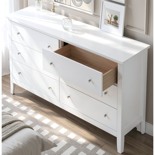 Sunvega Primo G1339-D White Dresser with Durable Print Finish and French Dovetail Drawers