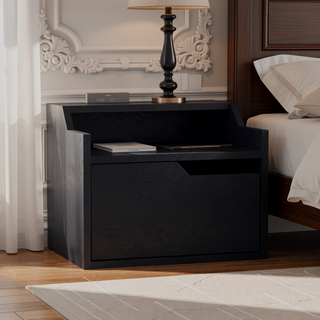 Sunvega Floating Nightstand with Dual-Tier Surface and Spacious Drawer for Bedroom