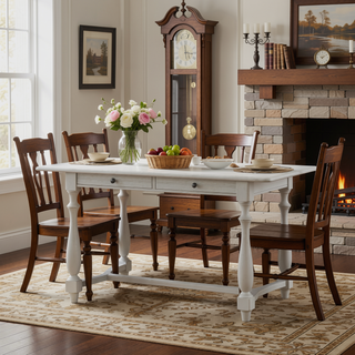 Sunvega Gray Gathering Height Table with Coastal Style in Oyster Shell