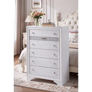 Sunvega Modern Black Nightstand with Hidden Jewelry Drawer and Nickel Knob