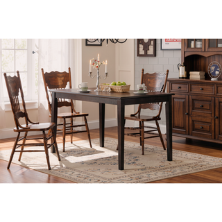 Sunvega Cardiff Espresso Finish Wooden Dining Table with Rectangular Tapered Legs