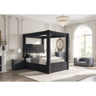 Sunvega Modern Nightstand with Faux Marble Top and Two Fabric Upholstered Storage Drawers