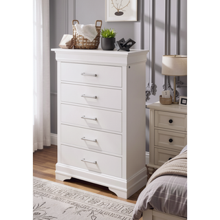 Sunvega White 2 Drawer Nightstand with Spacious Storage and LED Lighting