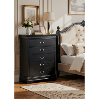 Sunvega Dark Brown Tufted Polyurethane Upholstered King Size Bed Frame