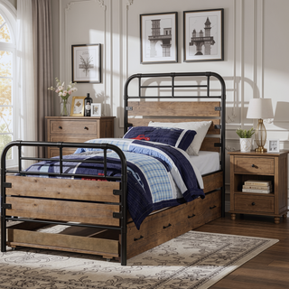 Sunvega 24 Inch Nightstand with 2 Drawers and Black Nickel Handles in White Finish