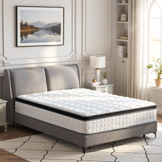 Sunvega 12 Inch King Size Gel Memory Foam Pocketed Coil Mattress for Spinal Support