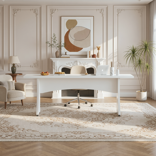 Sunvega Mid-Century Modern Dining Bench Set of 2 with Curved Silhouette