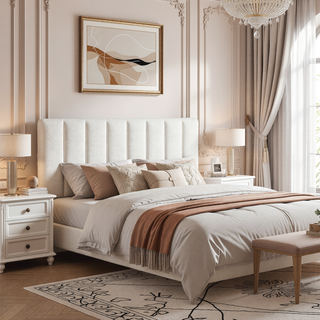 Sunvega Upholstered Tufted Accent Bench with Soft Foam Cushioning for Bedroom