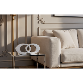 Sunvega Milky White 6 Drawer LED Dresser with Jewelry Tray for Bedroom