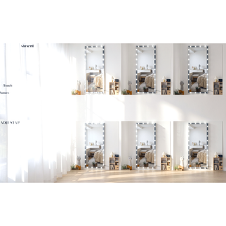 Sunvega Hollywood Full Length Floor Mirror with 3 Color Modes for Dressing Room