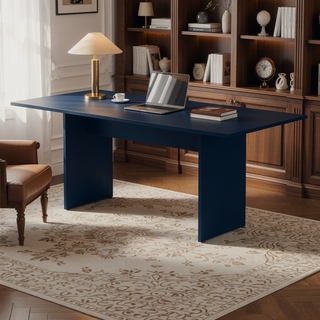 Sunvega Modern Rustic Style Dining Table with Wood-Grain Details for 6