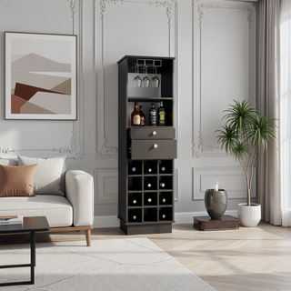 Sunvega Hyacinth Nightstand with One Drawer and Open Shelf
