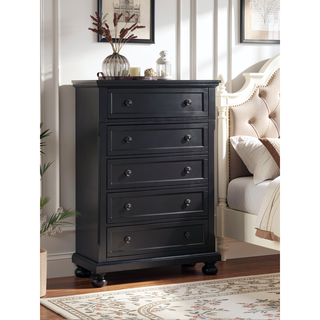 Sunvega Gray Modern Nightstand with Full Extension Drawers and Felt-Lined Top
