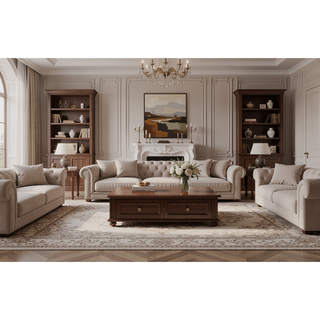 Sunvega Dark Brown Acacia Asian Hardwood Dining Table with Butterfly Leaf