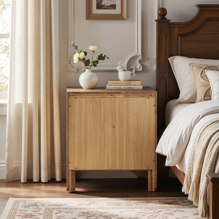 Sunvega Modern 3-Drawer Nightstand with Jewelry Storage for Bedroom
