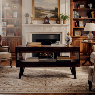 Sunvega Solid Mango Wood California Walnut Finish Bench with Mud Linen Upholstered Seat Pad