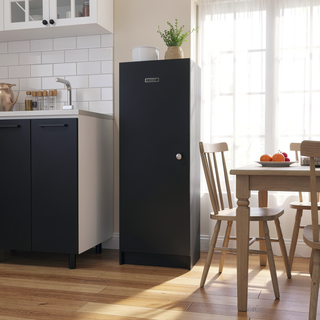 Sunvega Miami Single Door Pantry with Four Interior Shelves for Kitchen Storage