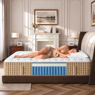 Sunvega 12 Inch Queen Gel Memory Foam Hybrid Mattress with Pocket Springs for Support