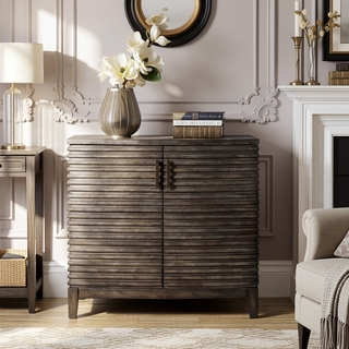 Sunvega Fully Assembled 2 Door Accent Chest with Interior Shelf
