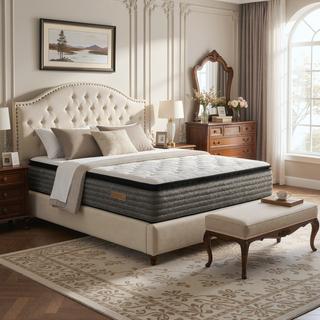 Sunvega 14 in. Hybrid Pocket Coil and Gel Memory Foam Plush Mattress for Enhanced Support