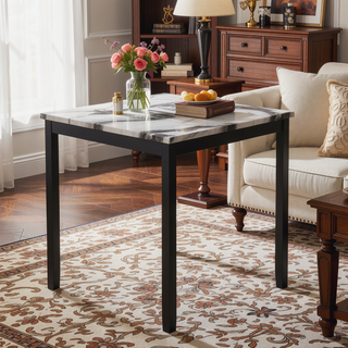 Sunvega Transitional Style Velvet like Fabric Bar Table and 4 Bar Stools