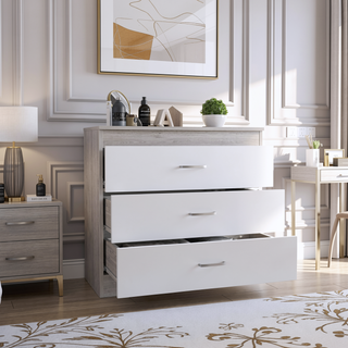 Sunvega Three Drawer Dresser with Superior Top in Black Wengue Finish