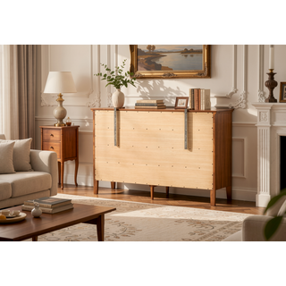 Sunvega Dark Brown Tufted Polyurethane Upholstered King Size Bed Frame
