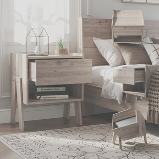 Sunvega Hyacinth Nightstand with One Drawer and Open Shelf