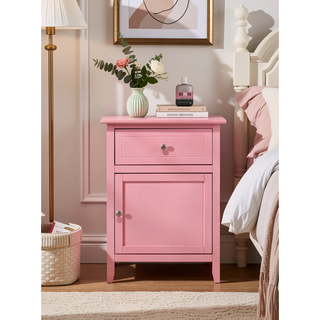 Sunvega Bright Yellow Fully Assembled Nightstand with Drawer for Small Spaces