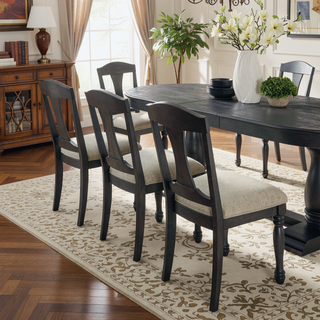 Sunvega Extendable Wooden Dining Table for 6 to 8 Persons with Curved Modern Design