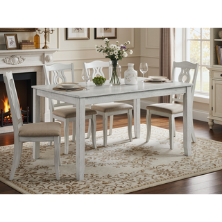 Sunvega Farmhouse Style Rustic Finish Upholstered Cushion Seat Dining Bench