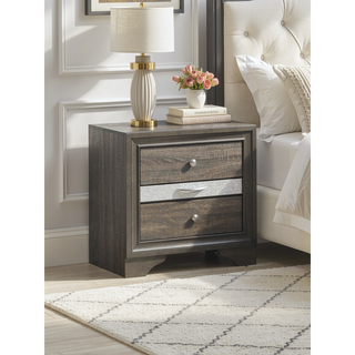 Sunvega Dark Brown Tufted Polyurethane Upholstered King Size Bed Frame