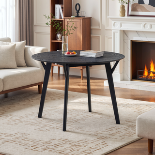Sunvega 42 Inch Saving Place Dining Table with Wood Veneer Top for Kitchen Living Room