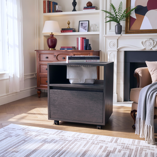 Sunvega White 1-Drawer Nightstand with Smooth Rolling Casters and Spacious Top Surface