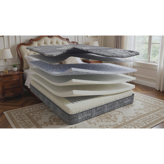 Sunvega Premium Pocket Innerspring Memory Foam Encased Core Luxuryan Bed