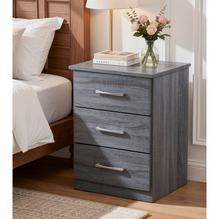 Sunvega Sandle Wood Contemporary Nightstand with Spacious Top for Compact Spaces
