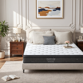 Sunvega 12 Inch King Size Hybrid Mattress with Cooling Memory Foam and Pocketed Springs