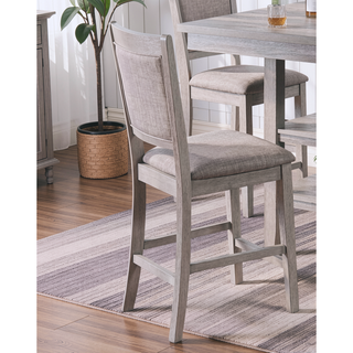 Sunvega Counter Height Dining Set with Shelve Base Table and Ladder Back Chairs