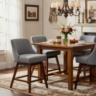 Sunvega 360-Degree Swivel Barstools with Soft Foam and Steel Spring Filler