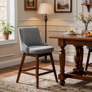 Sunvega 360-Degree Swivel Barstools with Soft Foam and Steel Spring Filler